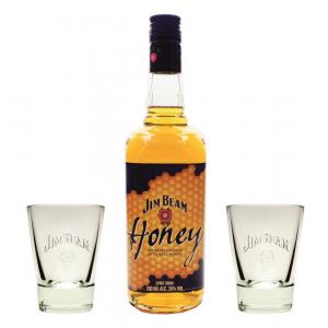 Jim Beam Honey 35% 0,7l + 2 Tumbler Gläser