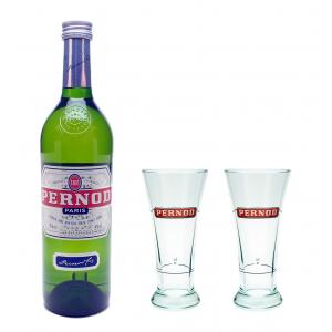 Pernod 40% 0,7l + 2 Gläser 2cl/4cl