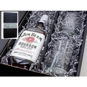 -ALT- Jim Beam Whiskey 40% 0,7l + 2 original Gläser Präsentkarton schwarz