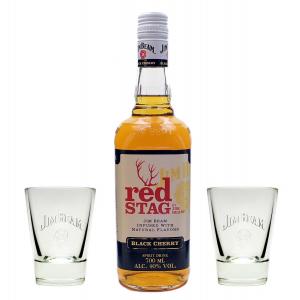 Jim Beam Red Stag 40% 0,7l + 2 Tumbler Gläser