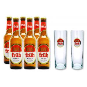 Früh Kölsch 2 Gläser 0,2l + 6 Flaschen 0,33