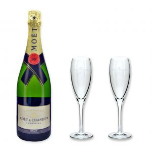 Moët & Chandon Brut Imperial 0,75l + 2 Moët Gläser 0,1l