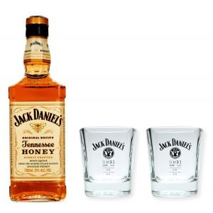 Jack Daniels Honey 35% 0,7l mit 2 Tumblern