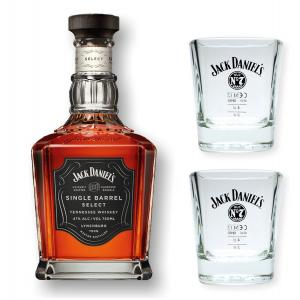 Jack Daniels Single Barrel 45% 0,7l mit 2 Tumblern