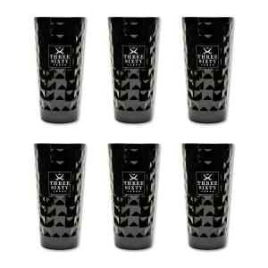 Three Sixty Longdrink Gläser Black 0,3l - 6 Stück