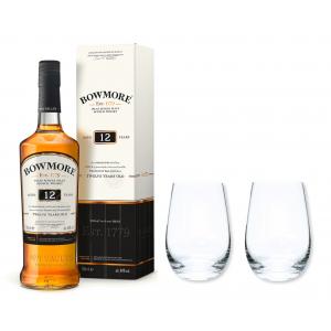 Bowmore Whisky 12y 40% 0,7 Set mit 2 Stölzle Gläser