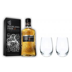 Highland Park Whisky 12y 40% 0,7 Set mit 2 Stölzle Gläser