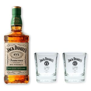 Jack Daniels Rye Whiskey 45% 0,7l mit 2 Tumblern