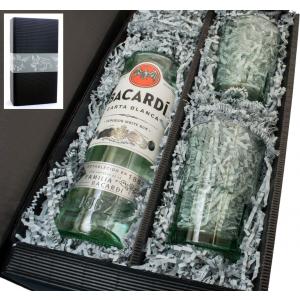 Bacardi weiss 37,5% 0,7l mit 2 Bacardi Bechern in Geschenkkarton