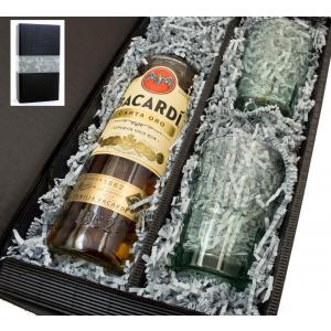 Bacardi gold 37,5% 0,7l mit 2 Bacardi Bechern in Geschenkkarton