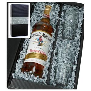 Captain Morgan Spiced Gold 35% 0,7l mit 2 Gläsern im Geschenkkarton