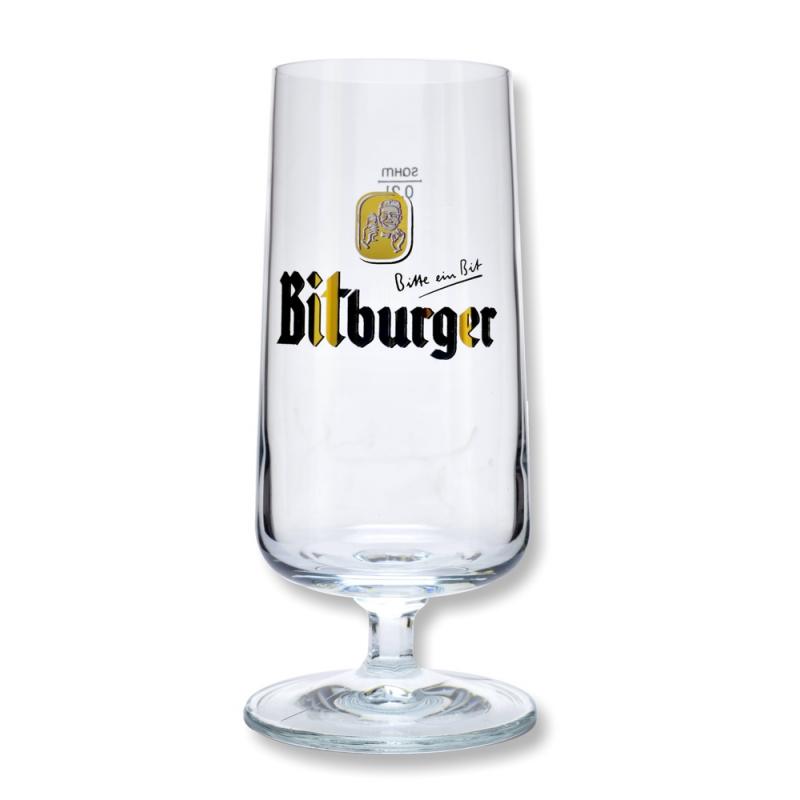 Bier Glas Set 2 Pokal Gläser 0,20l Bitburger Pils 0,33l 