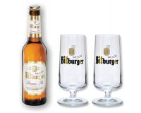 Bitburger Pils 0,33l + 2 Pokale 0,2l in Geschenkkarton