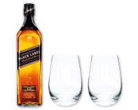 Johnnie Walker Black Label 40% 0,7l + 2 Stölzle Becher in Geschenkkarton