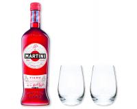 Martini Fiero 14,4% 0,75l mit 2 Gläsern in Geschenkkarton