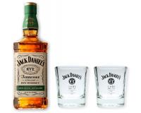 Jack Daniels Rye 45% 0,7l mit 2 JD Tumblern in Geschenkkarton