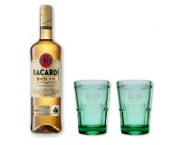 Bacardi gold 37,5% 0,7l mit 2 Bacardi Bechern in Geschenkkarton