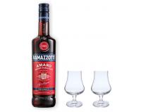 Amaro Ramazotti 30% 0,7l + 2 Stölzle Gläser in Geschenkkarton